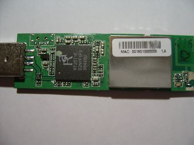 Top of the PCB with RF shield