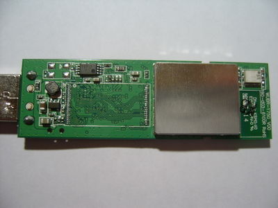 Bottom of the PCB with RF shield